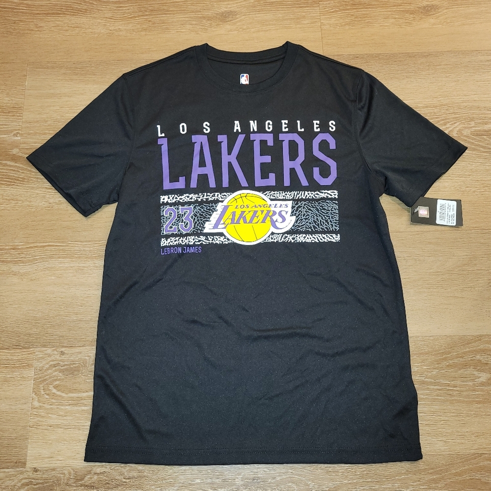 NBA Los Angeles Lakers Lebron James Elephant Print Athletic Shirt Medium New